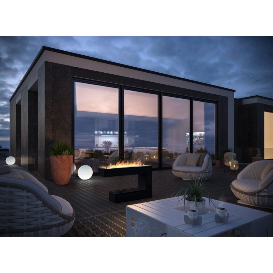 InFire - Βιοτζάκι 110x92 εκ. 3kW μαύρο