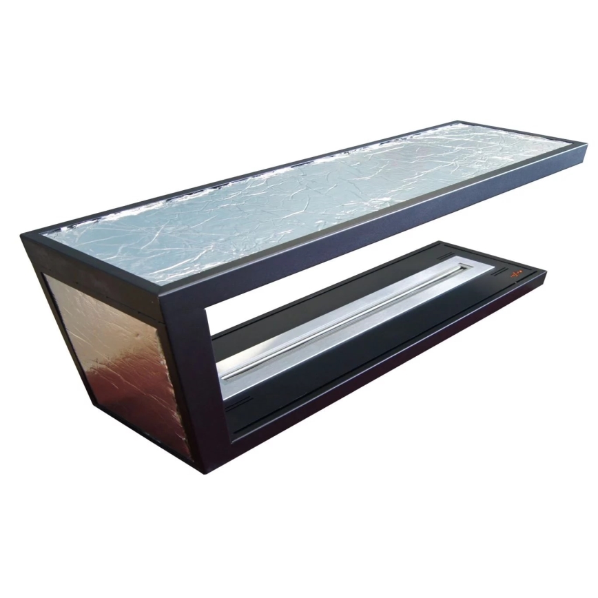 InFire - Γωνιακό τζάκι βιοαιθανόλης BIO 100x50 cm 3kW δύο όψεων