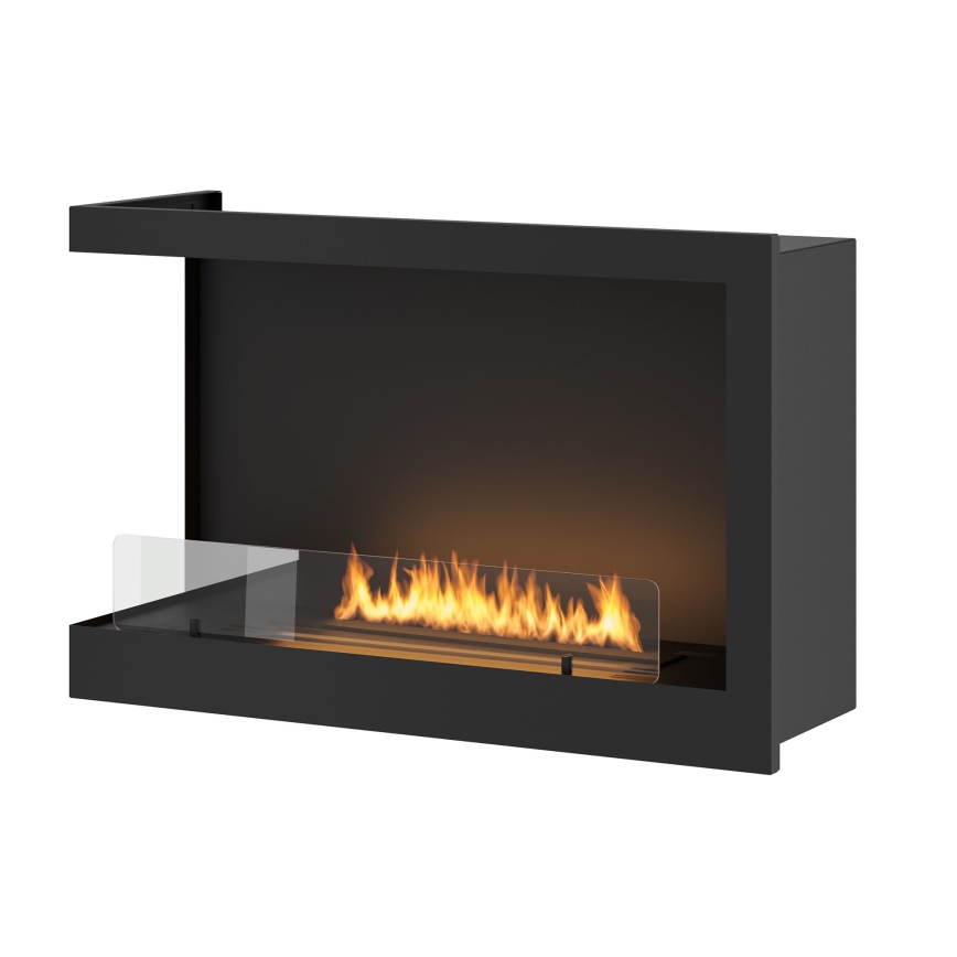 InFire - Γωνιακό τζάκι βιοαιθανόλης BIO 84x54 cm 3kW μαύρο
