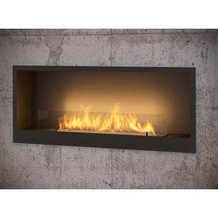 InFire - Εντοιχιζόμενο τζάκι BIO 120x50 cm 3kW μαύρο