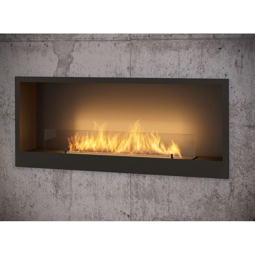 InFire - Εντοιχιζόμενο τζάκι BIO 120x50 cm 3kW μαύρο