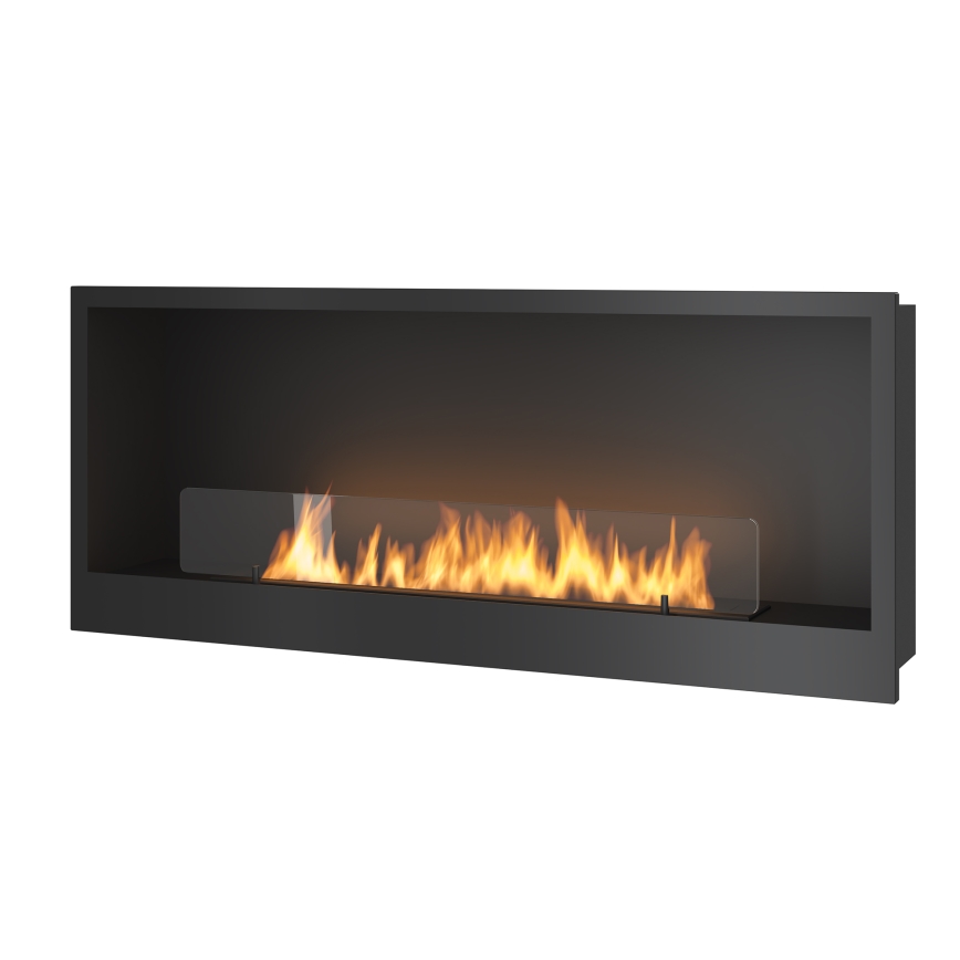 InFire - Εντοιχιζόμενο τζάκι BIO 120x50 cm 3kW μαύρο