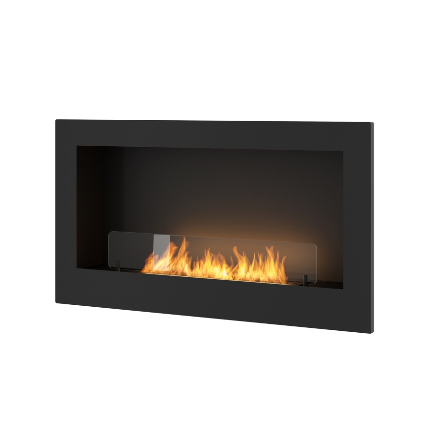 InFire - Εντοιχιζόμενο τζάκι BIO 90x50 cm 3kW μαύρο
