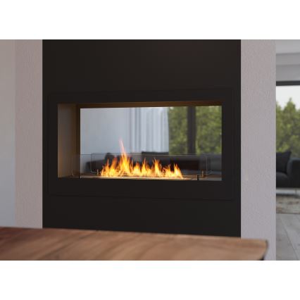 InFire - Εντοιχιζόμενο τζάκι βιoαιθανόλης BIO 90x50 cm3kW δυο όψεων