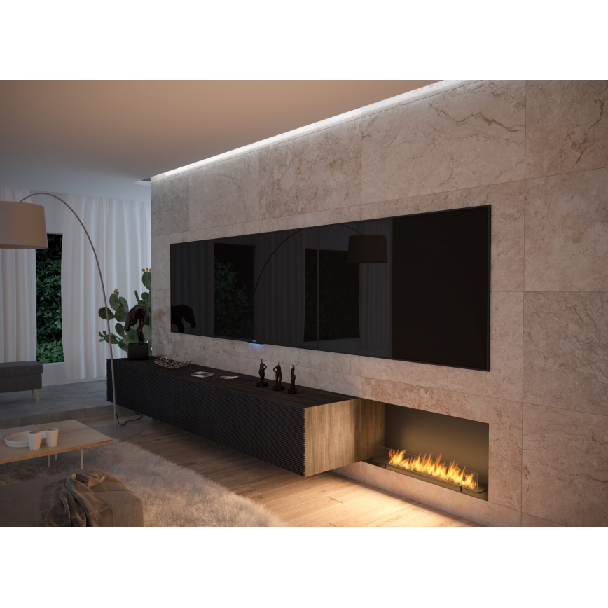 InFire - Εντοιχιζόμενο τζάκι βιοαιθανόλης BIO 100x45 cm 3kW μαύρο