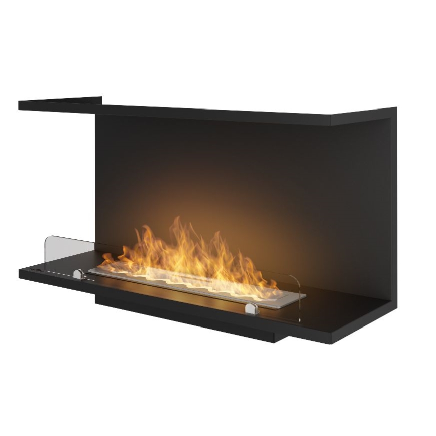 InFire - Εντοιχιζόμενο τζάκι Βιοαιθανόλης BIO 80x45 cm 3kW μαύρο