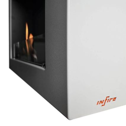 InFire - Επιτοίχιο Τζάκι Βιοαιθανόλης BIO 120x56 cm 3kW λευκό