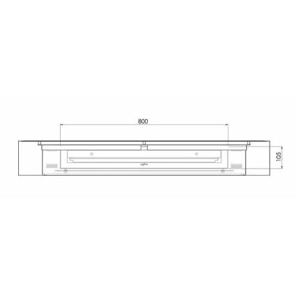 InFire - Επιτοίχιο Τζάκι Βιοαιθανόλης BIO 120x56 cm 3kW λευκό