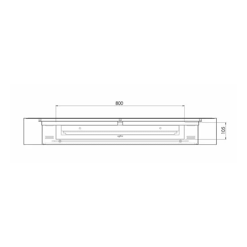 InFire - Επιτοίχιο Τζάκι Βιοαιθανόλης BIO 120x56 cm 3kW λευκό