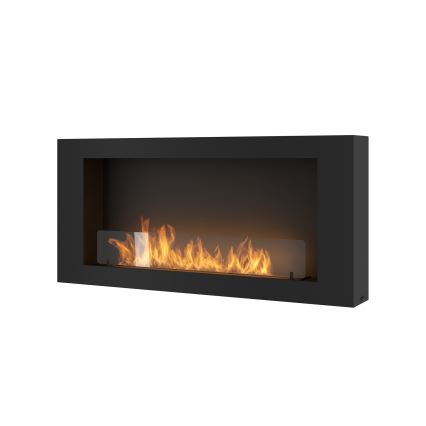 InFire - Επιτοίχιο τζάκι Βιοαιθανόλης  BIO 120x56 cm 3kW μαύρο