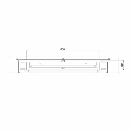 InFire - Επιτοίχιο τζάκι Βιοαιθανόλης  BIO 120x56 cm 3kW μαύρο