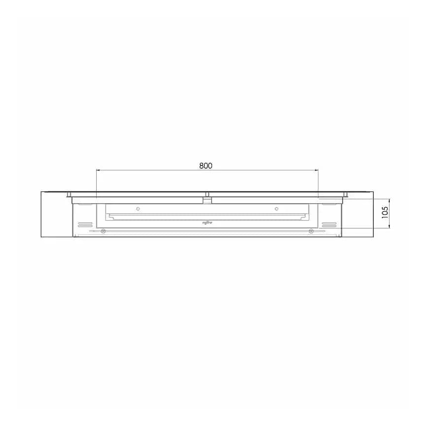 InFire - Επιτοίχιο τζάκι Βιοαιθανόλης  BIO 120x56 cm 3kW μαύρο