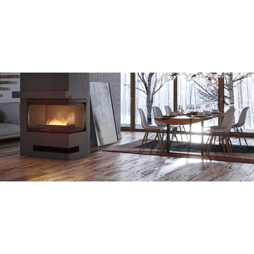 InFire - Τζάκι BIO 8x60 cm 3kW μαύρο