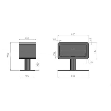 InFire - Τζάκι Βιοαιθανόλης BIO 82,5x78 cm 3kW λευκό