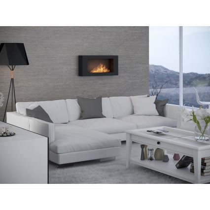 InFire - Τζάκι τοίχου Βιοαιθανόλης 44x91 cm 3kW μαύρο