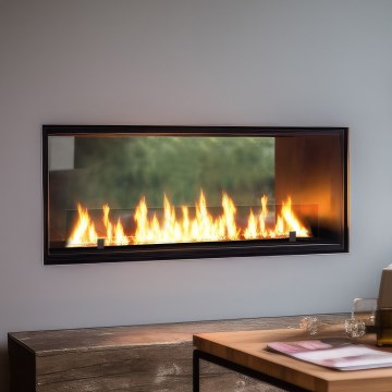 InFire - Χωνευτό Τζάκι BIO 48,5x123,5 cm 6kW μαύρο