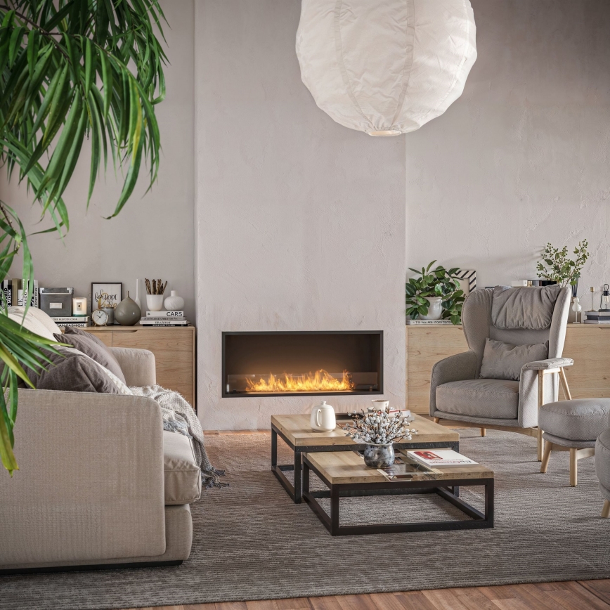 InFire - Χωνευτό Τζάκι BIO 49,4x124,4 cm 6kW μαύρο