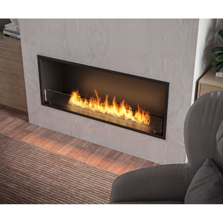 InFire - Χωνευτό Τζάκι BIO 49,4x124,4 cm 6kW μαύρο