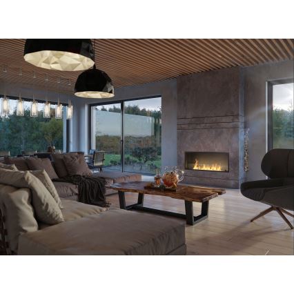 InFire - Χωνευτό Τζάκι BIO 49,4x124,4 cm 6kW μαύρο