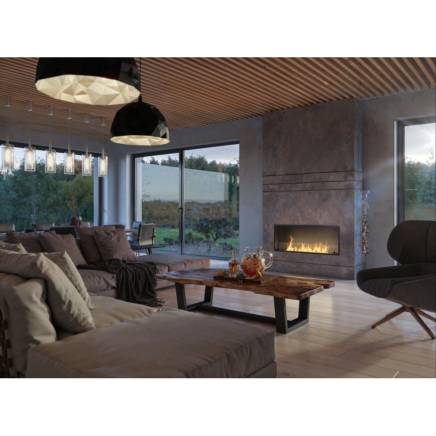 InFire - Χωνευτό Τζάκι BIO 49,4x124,4 cm 6kW μαύρο