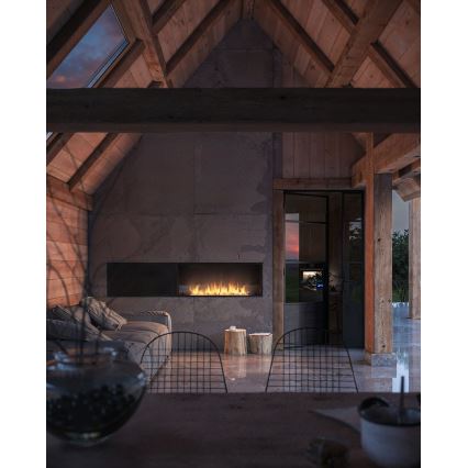 InFire - Χωνευτό Τζάκι BIO 49,4x124,4 cm 6kW μαύρο