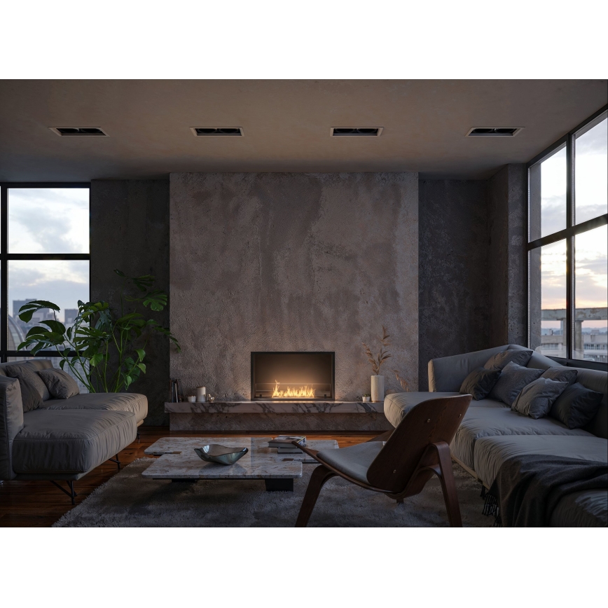 InFire - Χωνευτό Τζάκι BIO 49,4x84,4 cm 3,5kW μαύρο