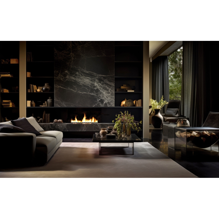 InFire - Χωνευτό Τζάκι BIO 7,5x100 cm 6kW μαύρο