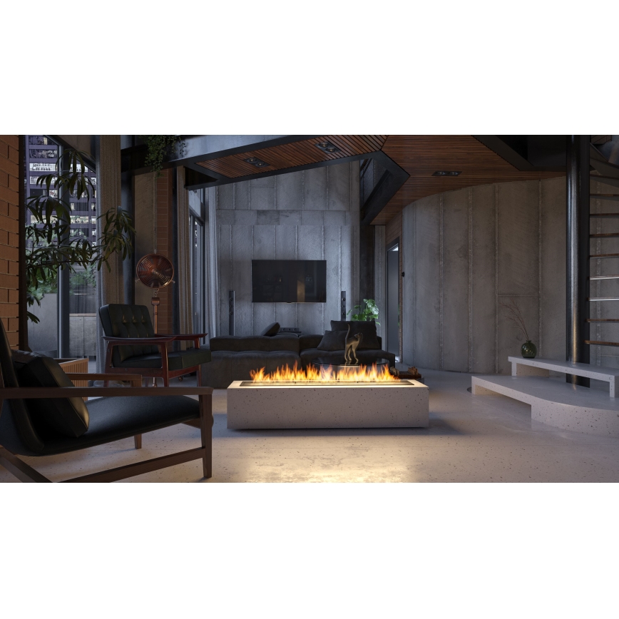 InFire - Χωνευτό Τζάκι BIO 7,5x120 cm 7kW μαύρο