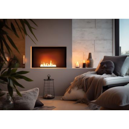 InFire - Χωνευτό Τζάκι BIO 7,5x50 cm 3,5kW μαύρο