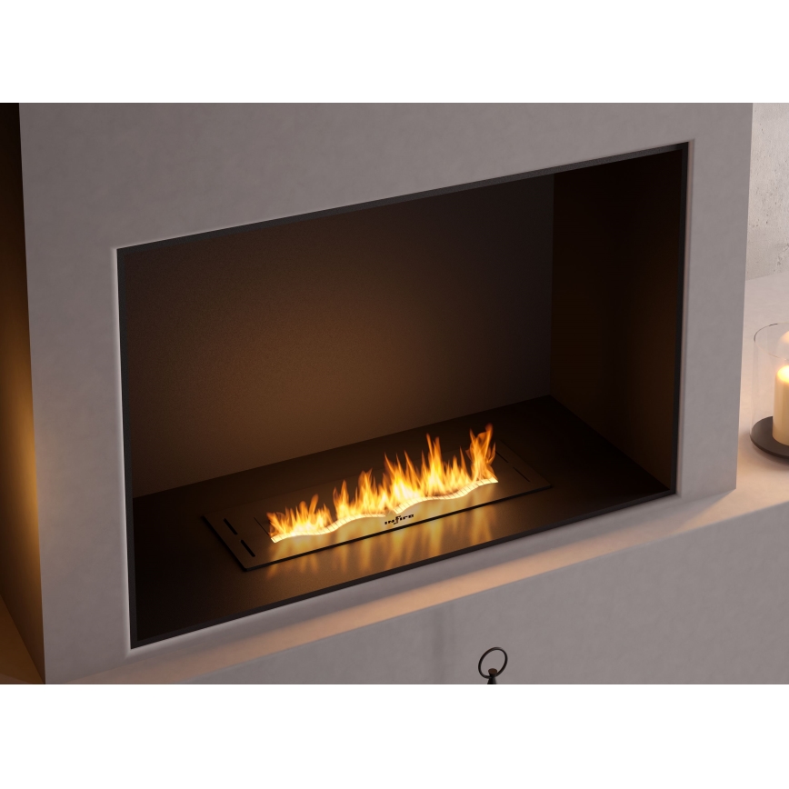InFire - Χωνευτό Τζάκι BIO 7,5x50 cm 3,5kW μαύρο