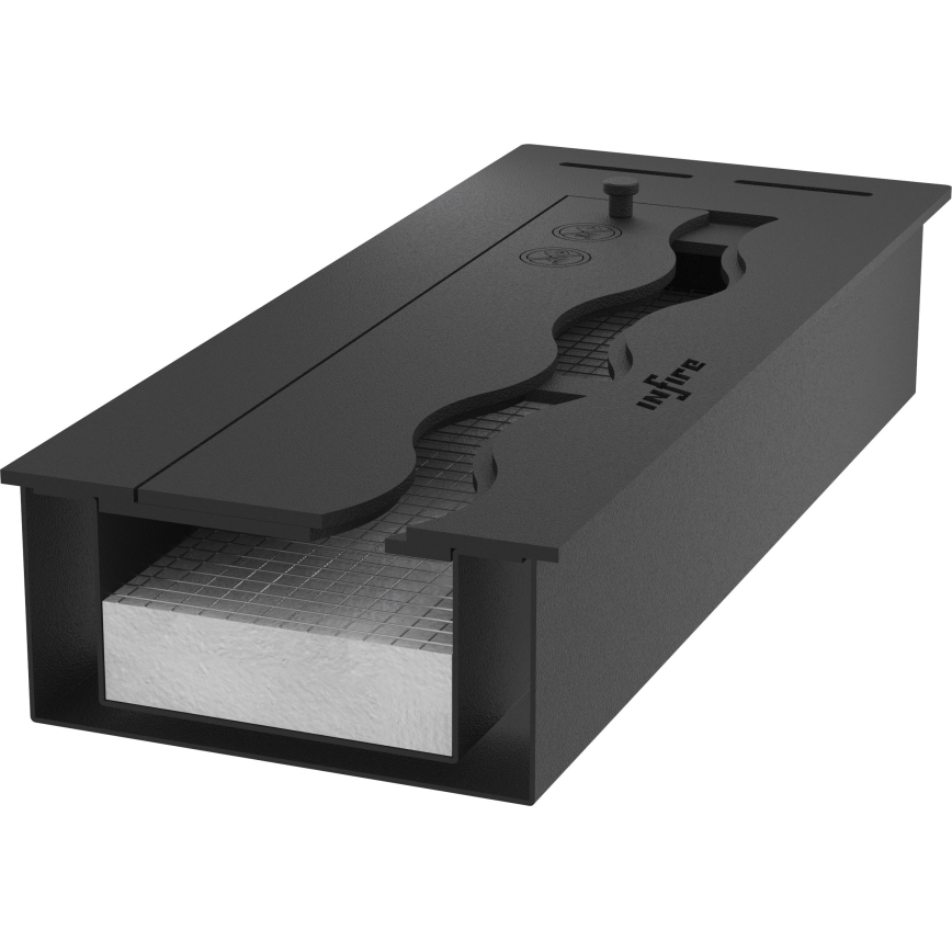 InFire - Χωνευτό Τζάκι BIO 7,5x50 cm 3,5kW μαύρο