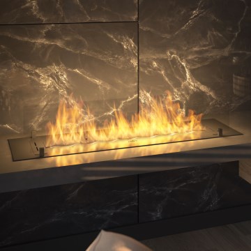 InFire - Χωνευτό Τζάκι BIO 8,5x120 cm 6kW μαύρο