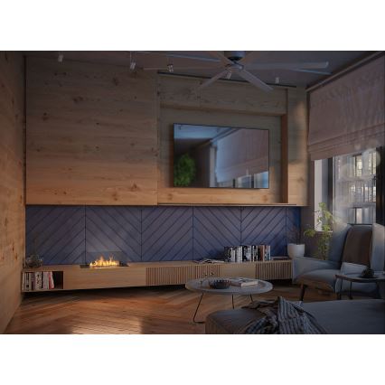 InFire - Χωνευτό Τζάκι BIO 8,5x60 cm 3,5kW μαύρο