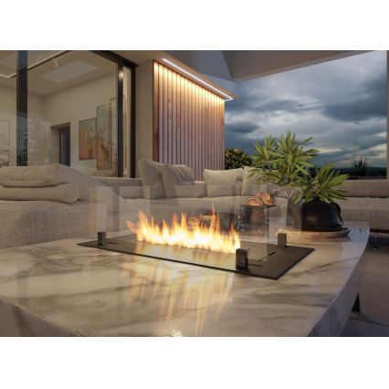 InFire - Χωνευτό Τζάκι BIO 8,5x80 cm 3,5kW μαύρο