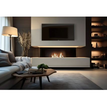 InFire - Χωνευτό Τζάκι BIO 8,5x80 cm 3,5kW μαύρο
