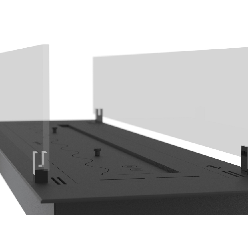 InFire - Χωνευτό Τζάκι BIO 8,5x80 cm 3,5kW μαύρο
