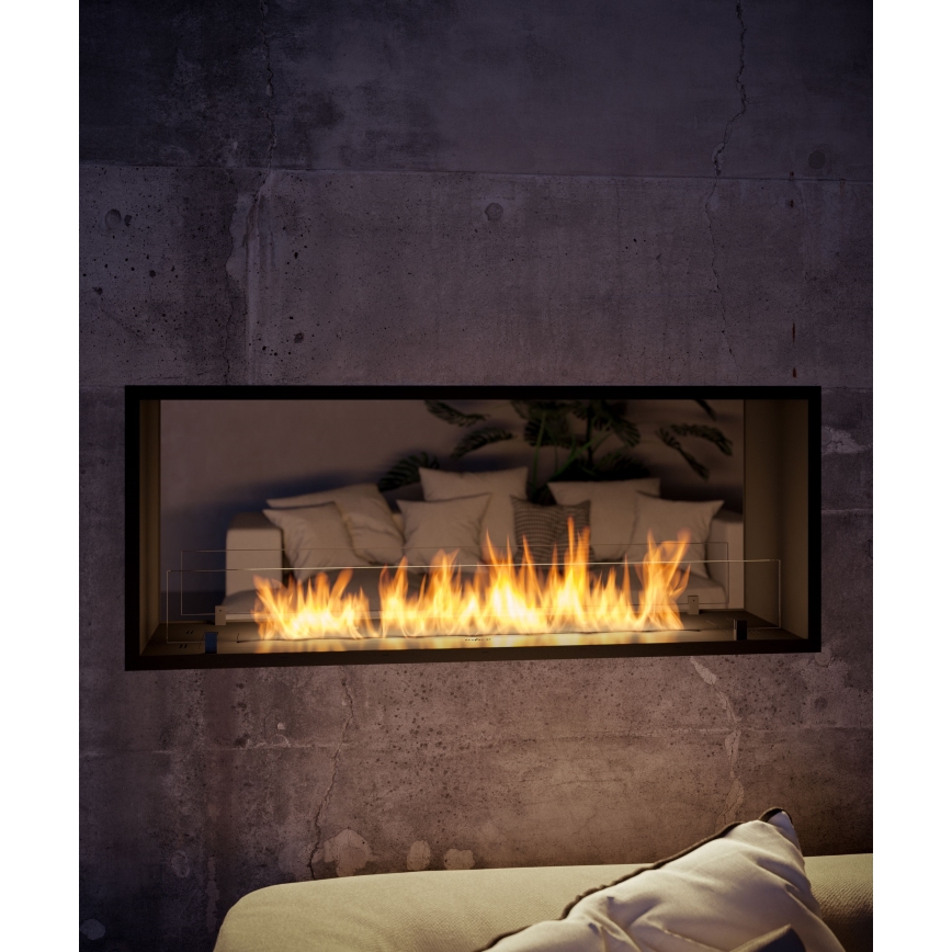 InFire - Χωνευτό Τζάκι BIO 48,5x123,5 cm 6kW μαύρο