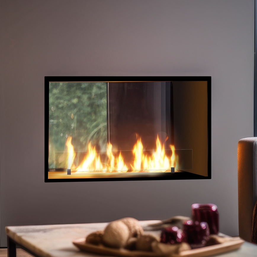 InFire - Χωνευτό Τζάκι BIO 48,5x83,5 cm 3,5kW μαύρο