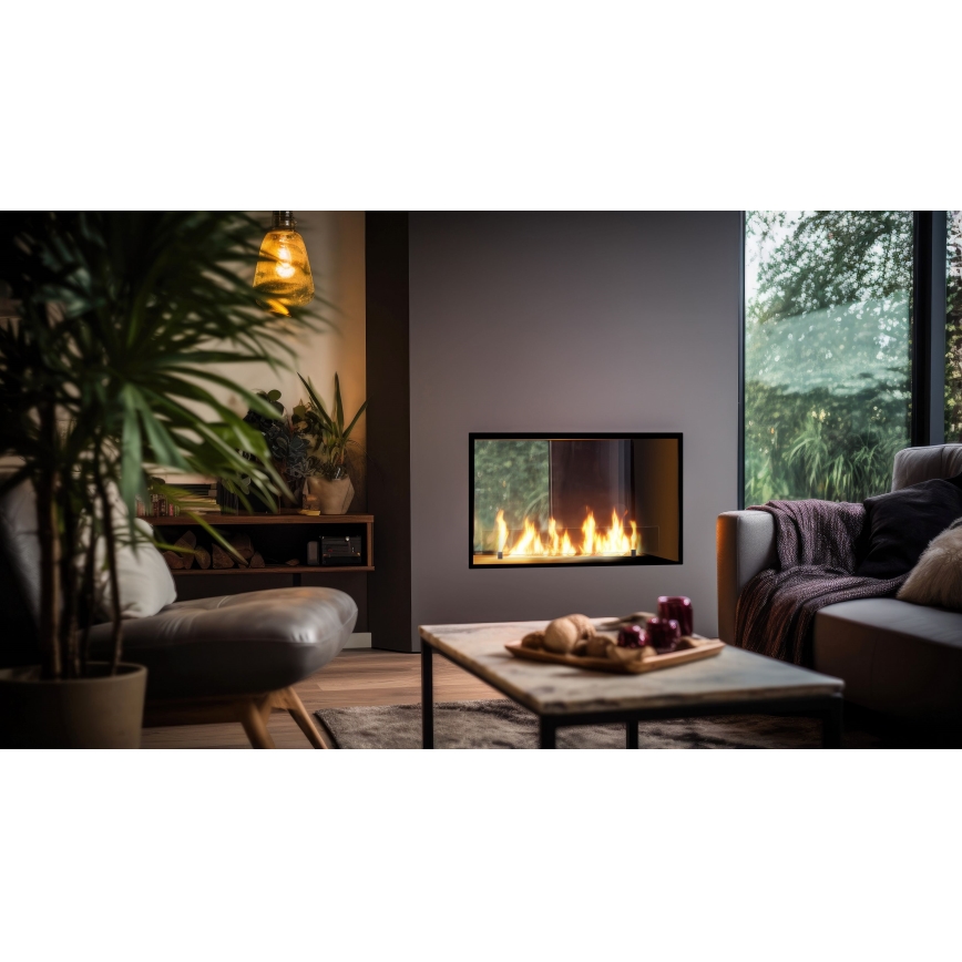 InFire - Χωνευτό Τζάκι BIO 48,5x83,5 cm 3,5kW μαύρο