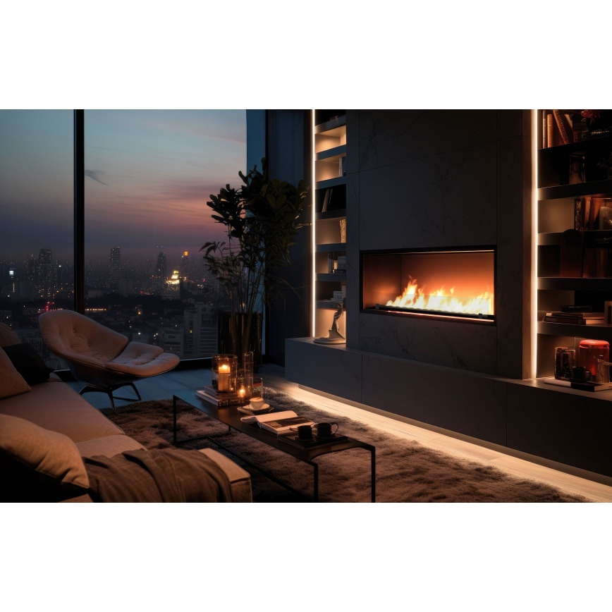 InFire - Χωνευτό Τζάκι BIO 49,4x124,4 cm 6kW μαύρο