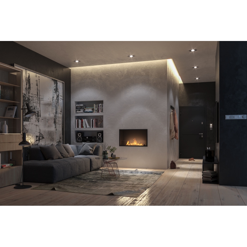 InFire - Χωνευτό Τζάκι BIO 49,4x84,4 cm 3,5kW μαύρο