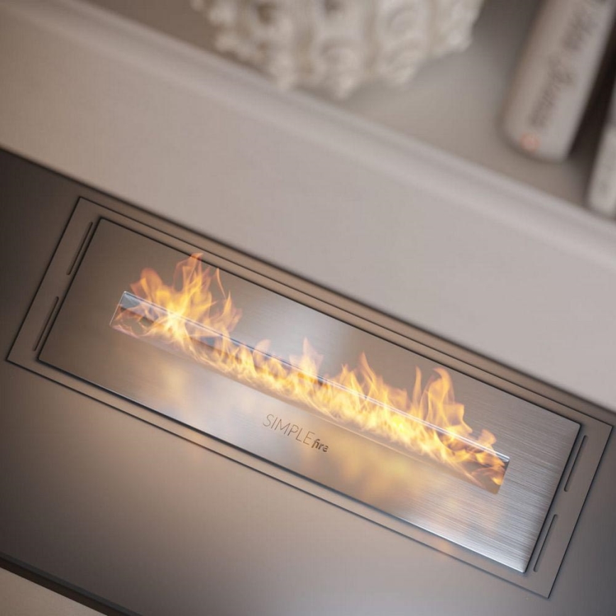 InFire - Χωνευτό Τζάκι BIO 5,5x50 cm 3kW ματ χρώμιο