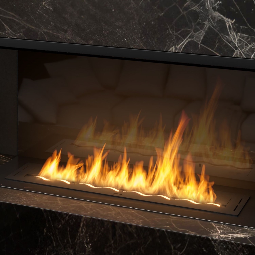 InFire - Χωνευτό Τζάκι BIO 7,5x100 cm 6kW μαύρο