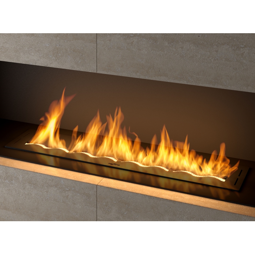 InFire - Χωνευτό Τζάκι BIO 7,5x100 cm 6kW μαύρο