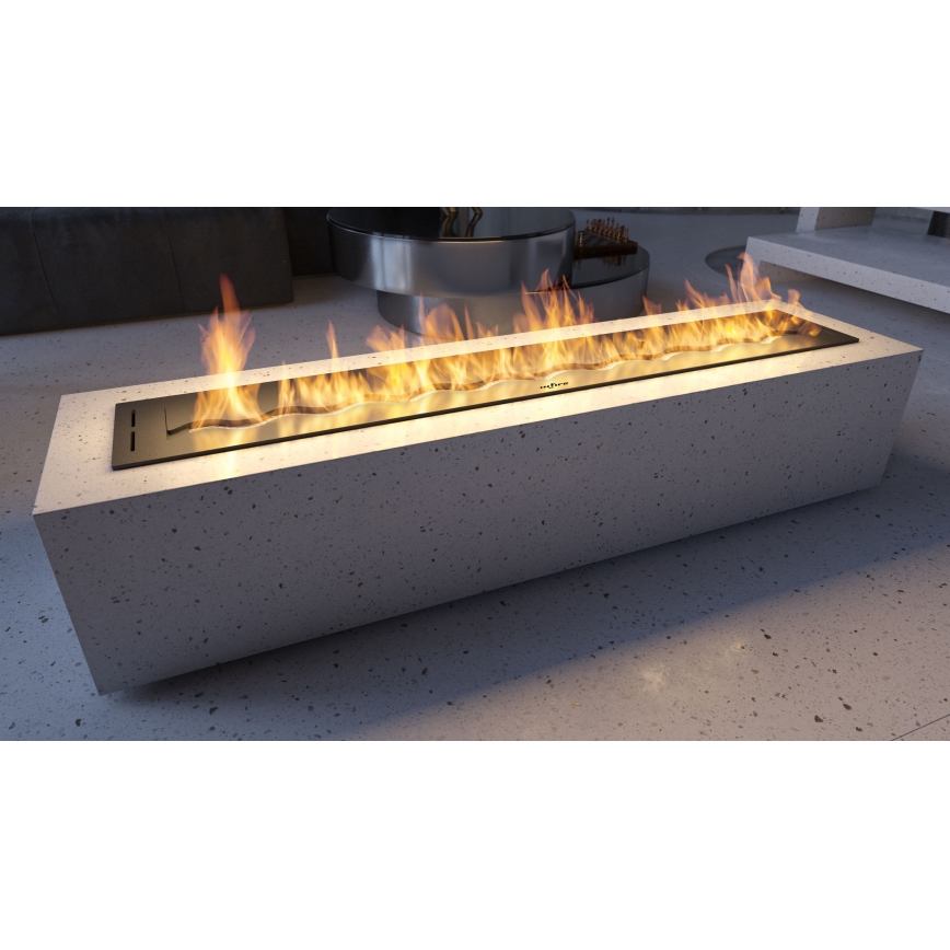 InFire - Χωνευτό Τζάκι BIO 7,5x120 cm 7kW μαύρο