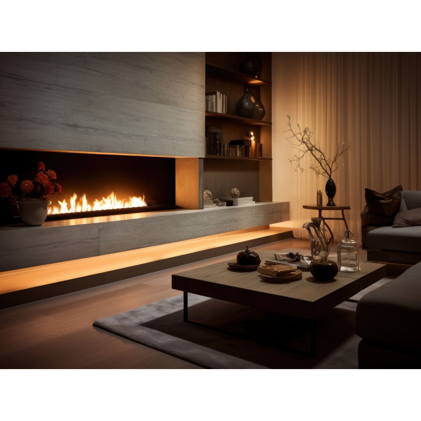 InFire - Χωνευτό Τζάκι BIO 7,5x120 cm 7kW μαύρο