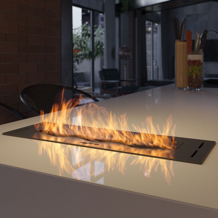 InFire - Χωνευτό Τζάκι BIO 7,5x50 cm 3,5kW μαύρο