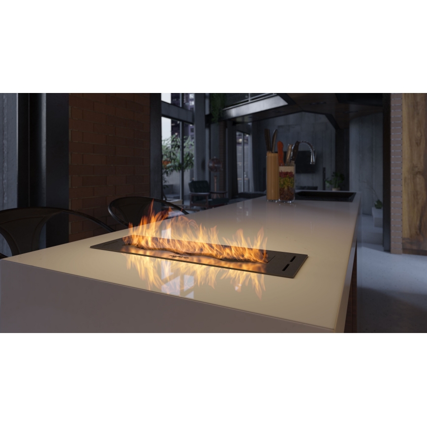 InFire - Χωνευτό Τζάκι BIO 7,5x50 cm 3,5kW μαύρο