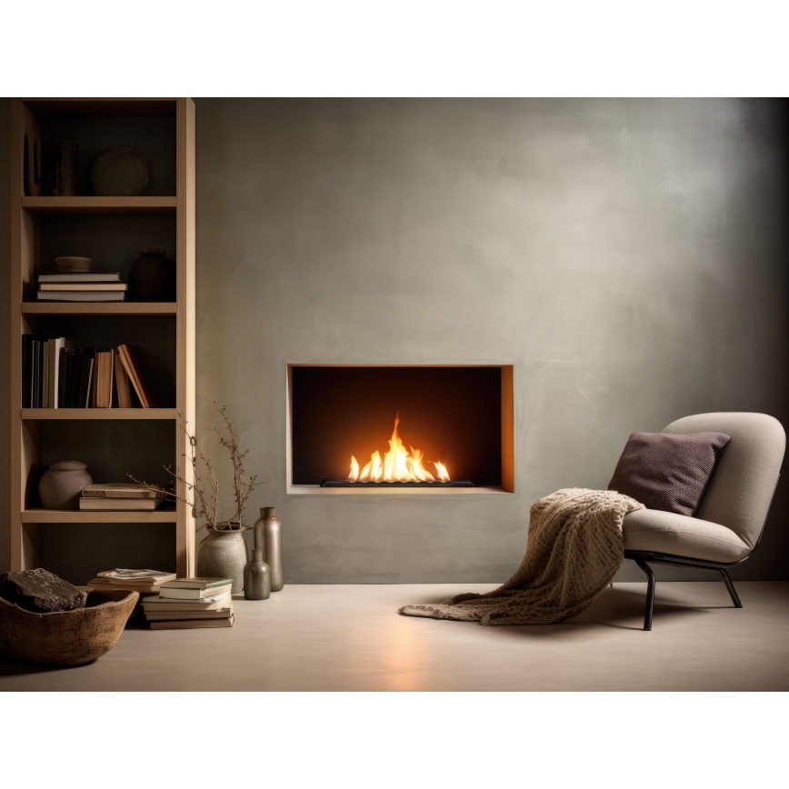 InFire - Χωνευτό Τζάκι BIO 7,5x50 cm 3,5kW μαύρο
