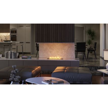 InFire - Χωνευτό Τζάκι BIO 7,5x60 cm 3,5kW μαύρο